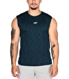 MuscleCloth Pro Kolsuz T-Shirt Mavi