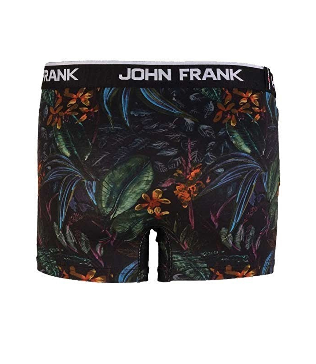 John Frank Dijital Baskılı Boxer Çok Renkli - Leafy 