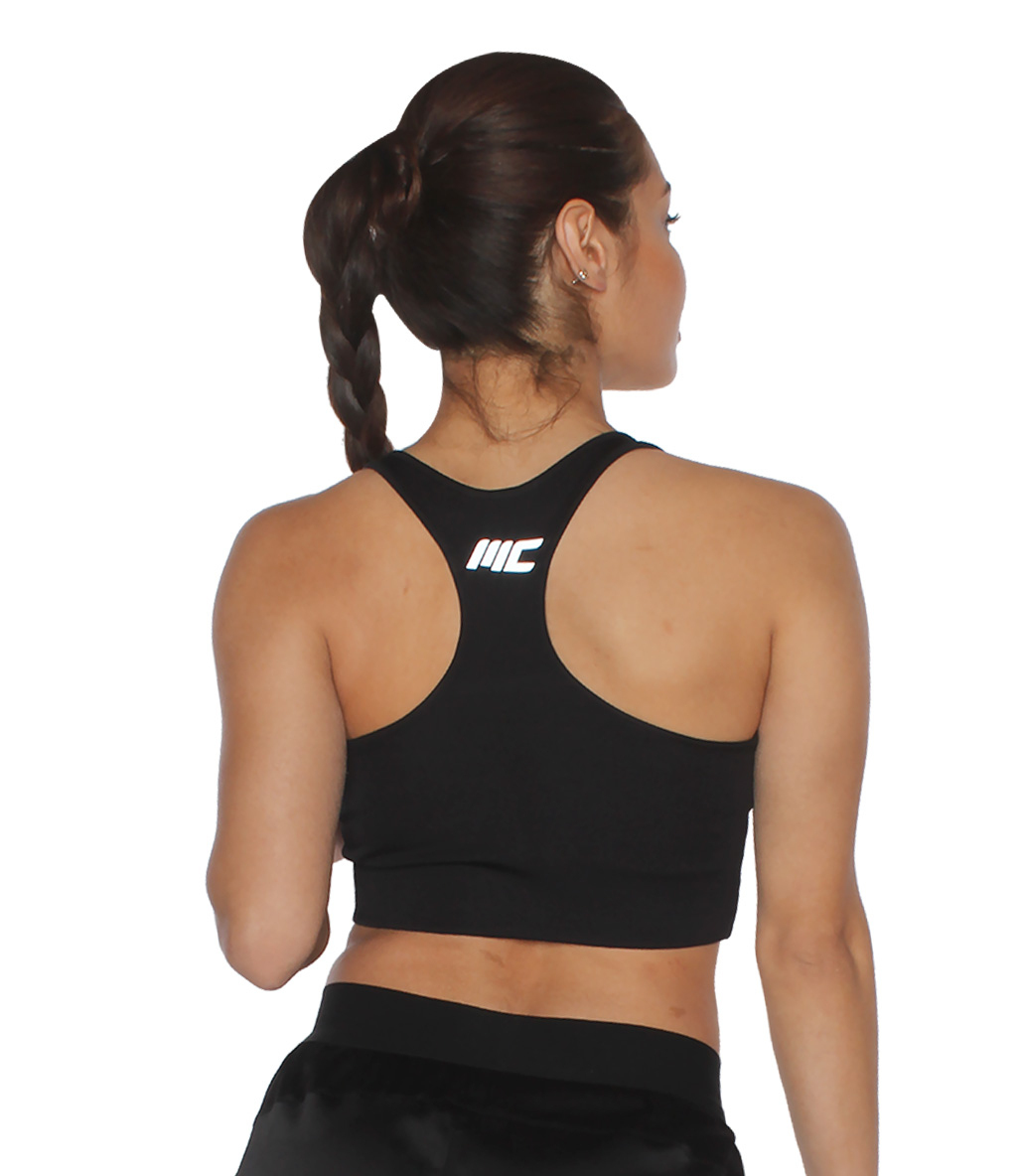 MuscleCloth 2 In 1 Kadın Taytlı Şort + Performance Sporcu Sütyeni Siyah