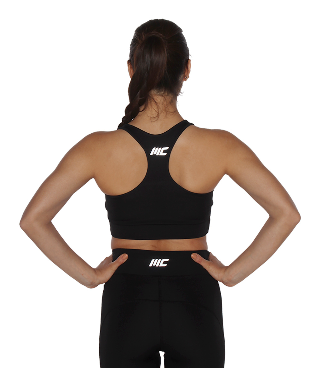 MuscleCloth 2 In 1 Kadın Taytlı Şort + Performance Sporcu Sütyeni Siyah