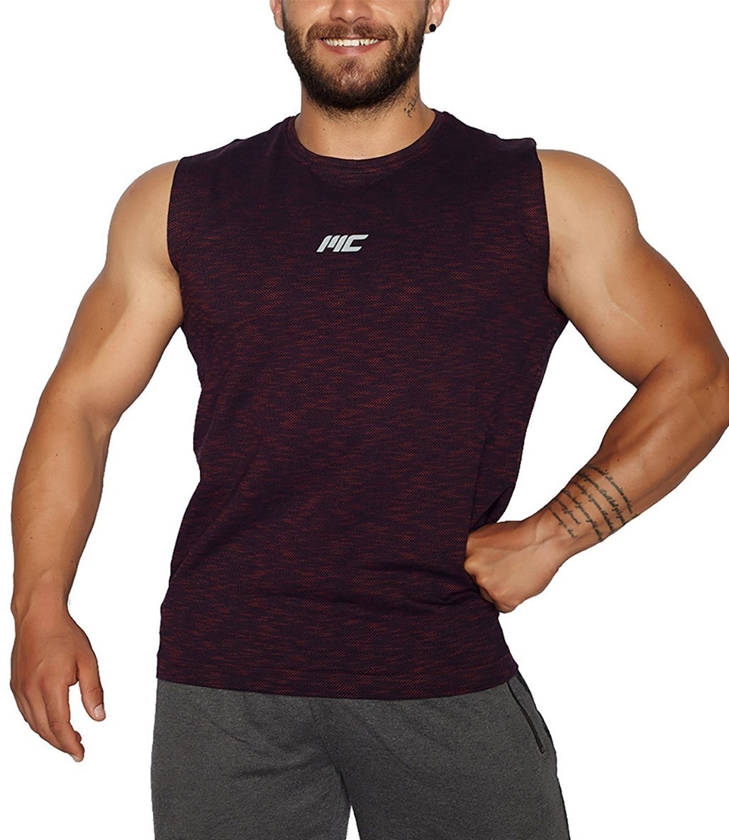 MuscleCloth Pro Kolsuz T-Shirt Bordo