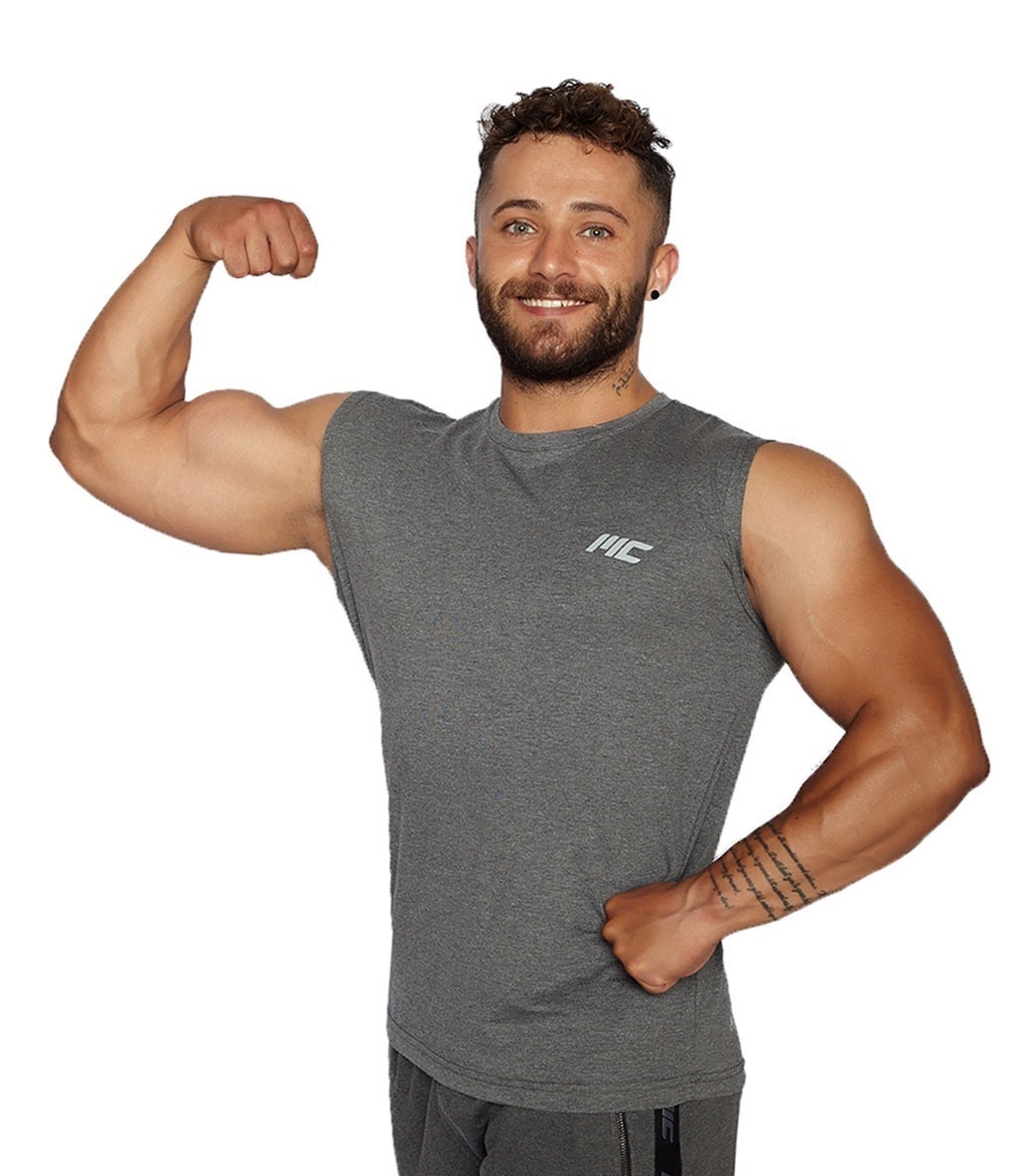 MuscleCloth Training Kolsuz T-Shirt - Gri