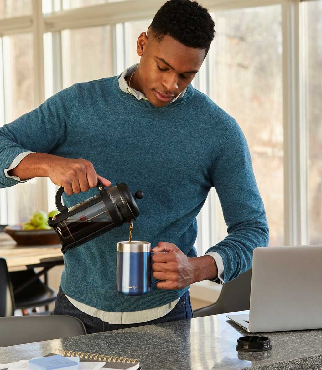 Contigo Streeterville ThermaLock Vakumlu Termos Kupa 420 ml Mavi