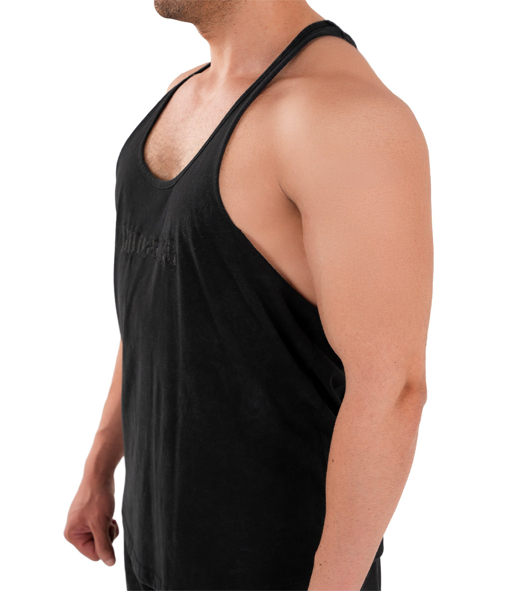 Kingsize Darksteel Antik Yıkamalı Atlet Siyah