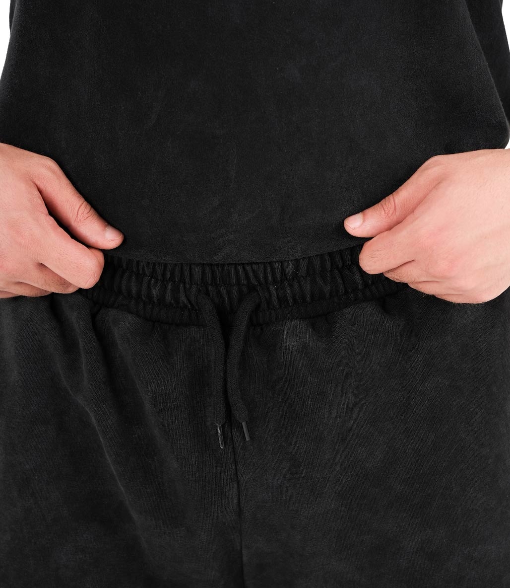 Kingsize Darksteel Antik Yıkamalı Şort Siyah