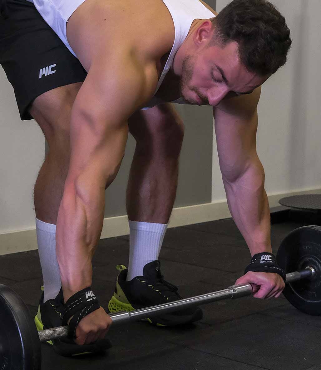 MuscleCloth 8 Loop Lifting Straps Siyah