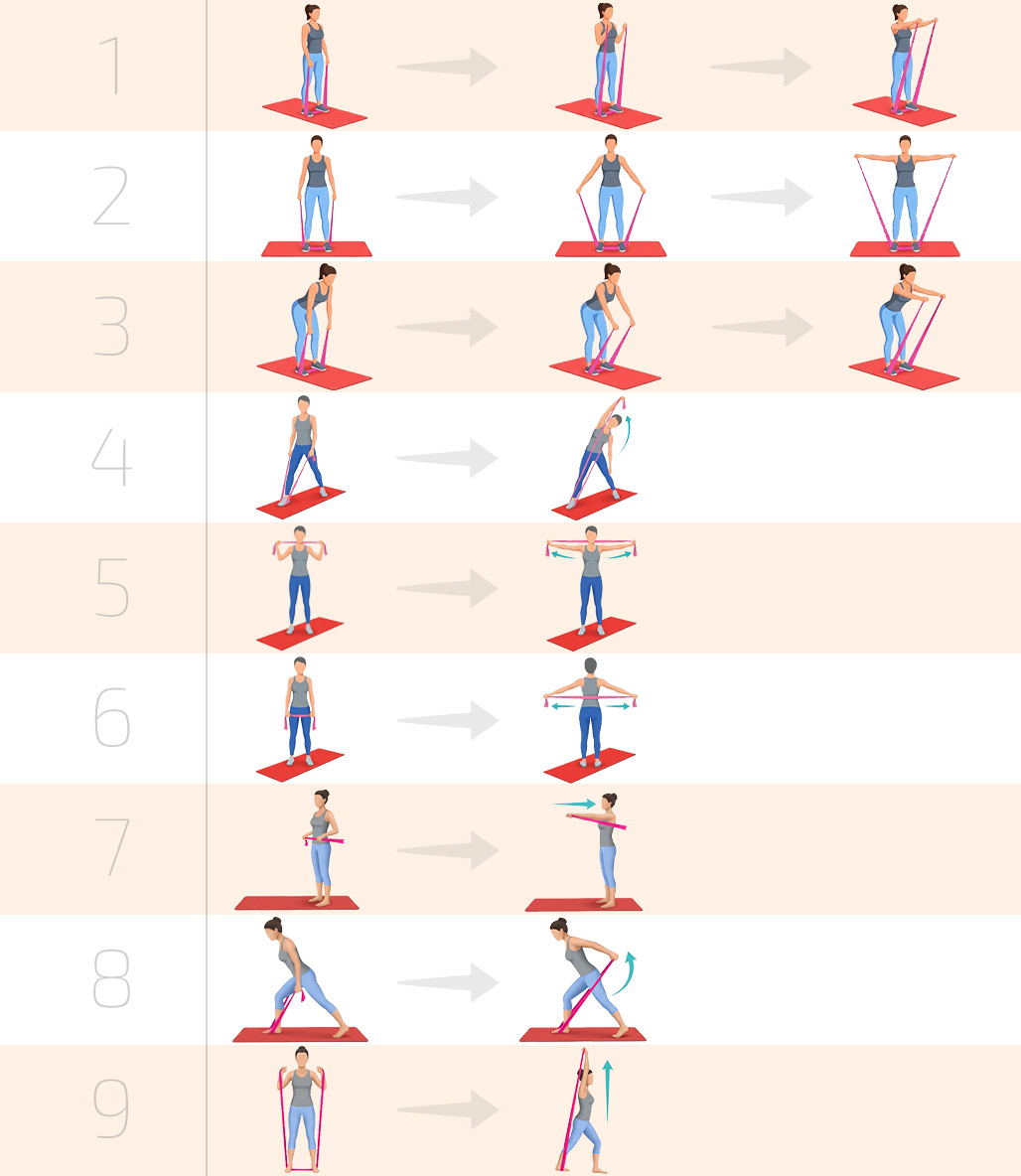 MuscleCloth Active Direnç Lastiği Orta Pembe