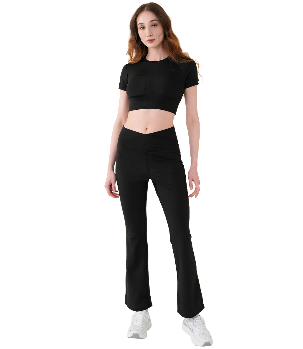 MuscleCloth Aura Cross Flare Pantolon Siyah