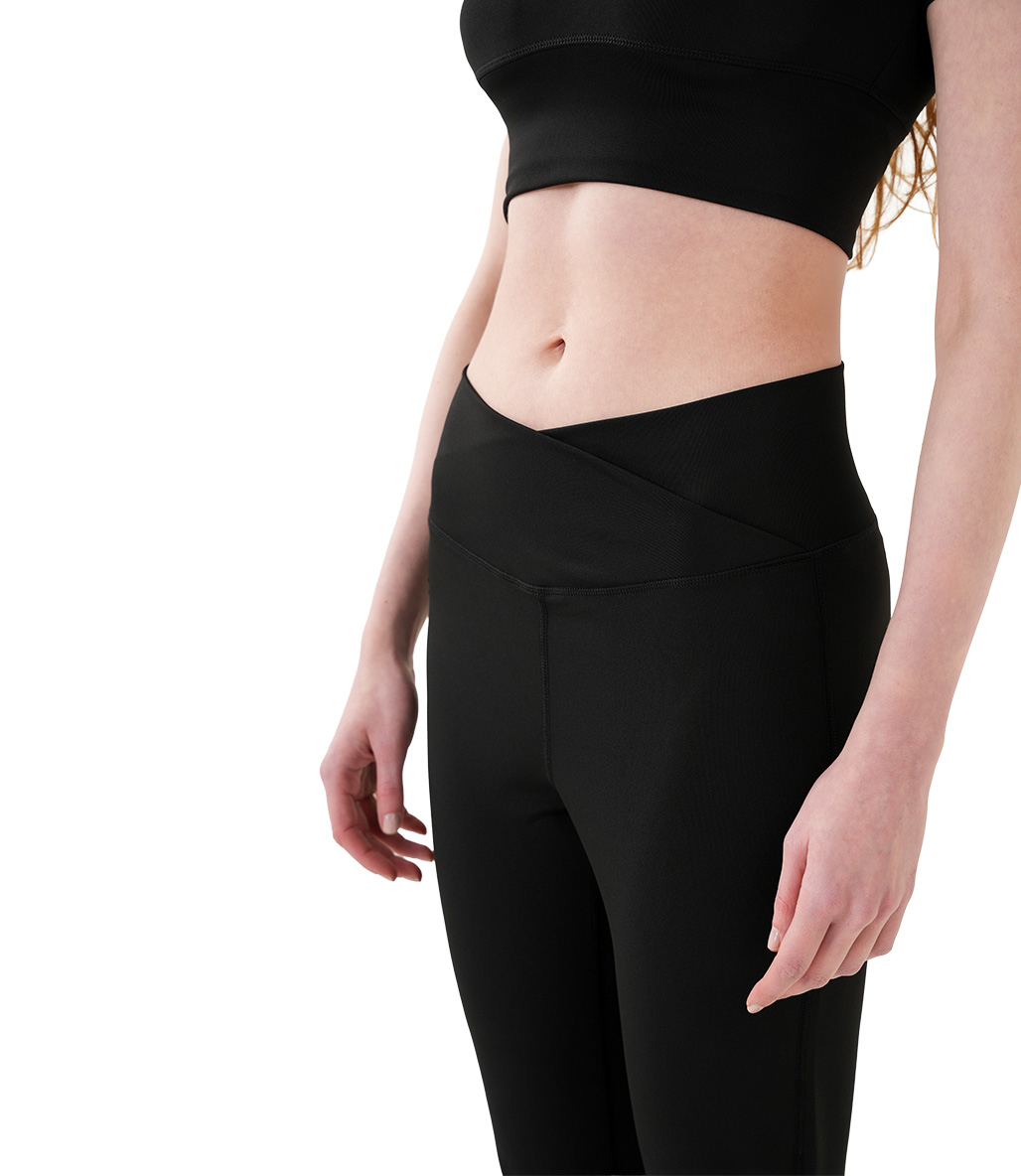 MuscleCloth Aura Cross Flare Pantolon Siyah