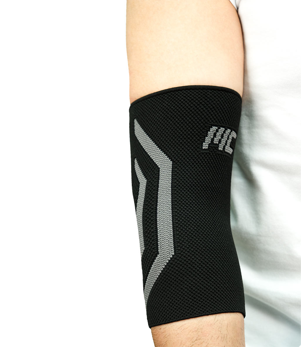 MuscleCloth Elastik Spor Dirseklik Tekli Paket Siyah