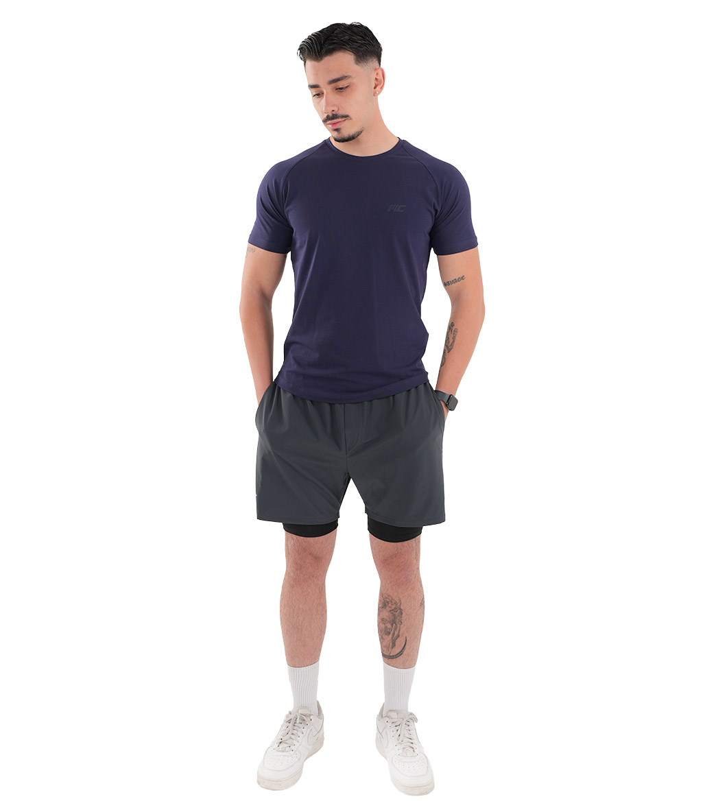 MuscleCloth Elite Reglan T-Shirt Lacivert