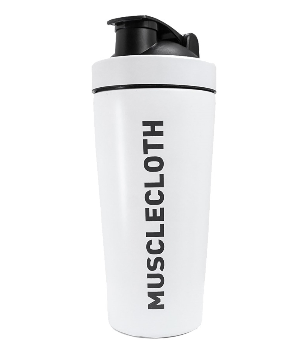 MuscleCloth Elite Termo Çanta Seti Siyah + Paslanmaz Çelik Shaker 739 ml Beyaz