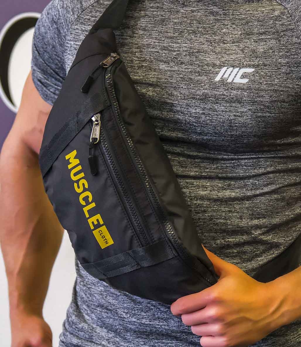MuscleCloth Glory Cross Bag Omuz Çantası Siyah Turuncu