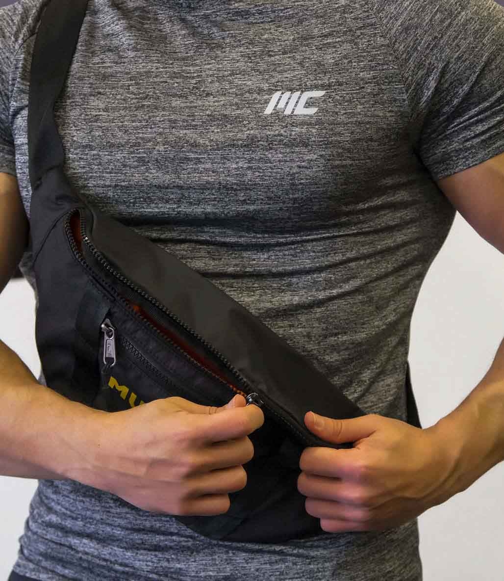 MuscleCloth Glory Cross Bag Omuz Çantası Siyah Turuncu