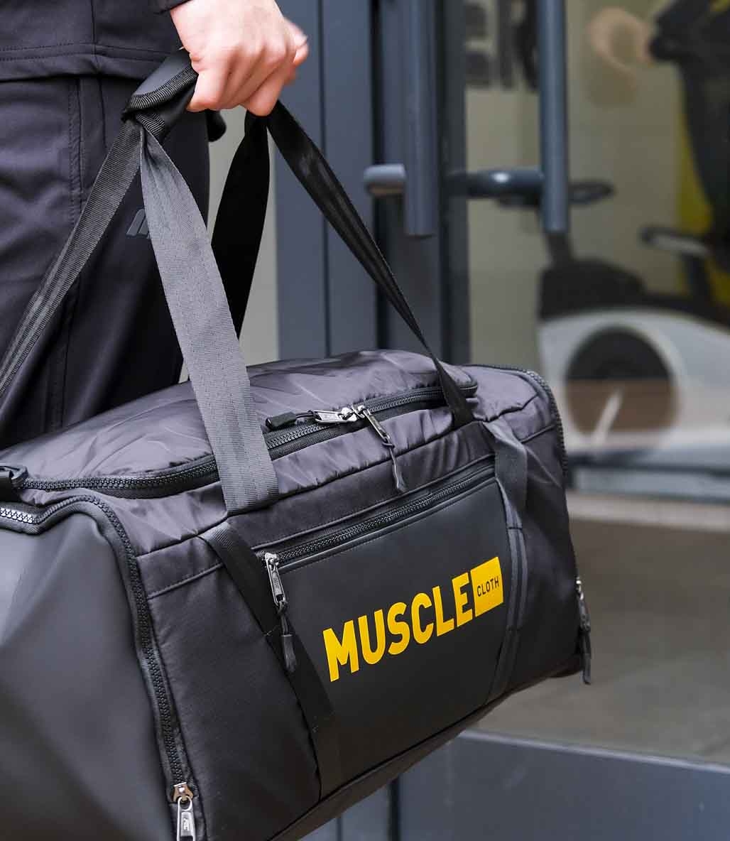 MuscleCloth Glory Silindir Çanta Siyah Turuncu