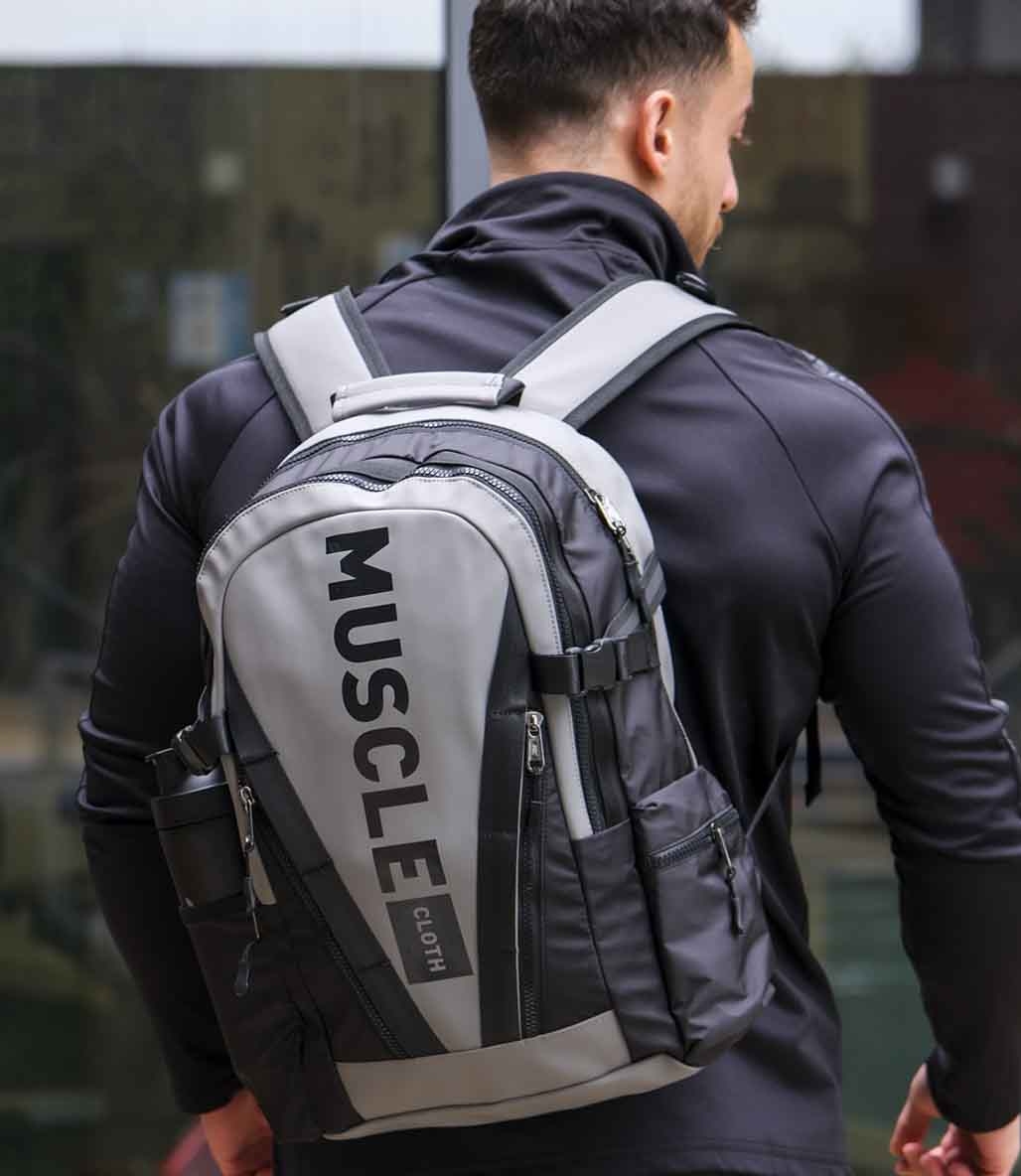 MuscleCloth Glory Sırt Çantası Gri Siyah