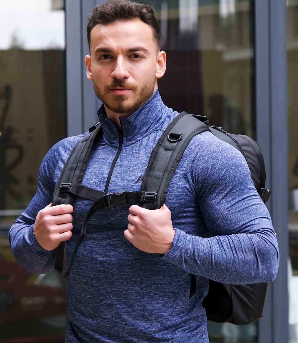 MuscleCloth Glory Sırt Çantası Siyah Beyaz