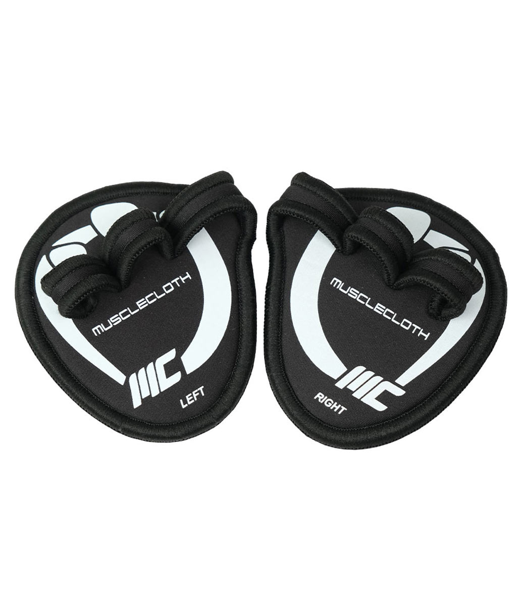 MuscleCloth Grip Pads Fitness Eldiveni Siyah