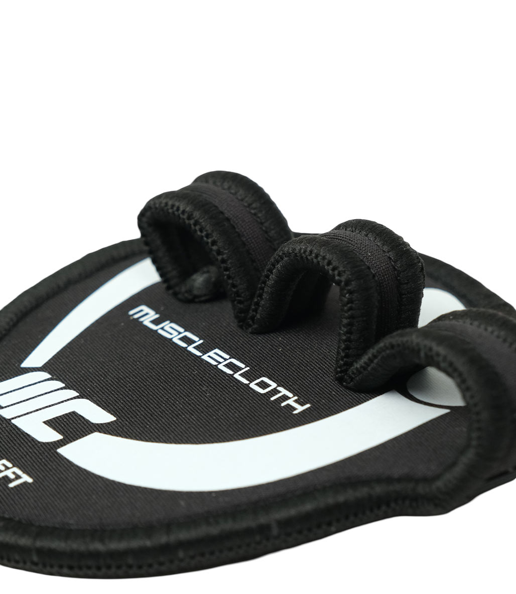 MuscleCloth Grip Pads Fitness Eldiveni Siyah
