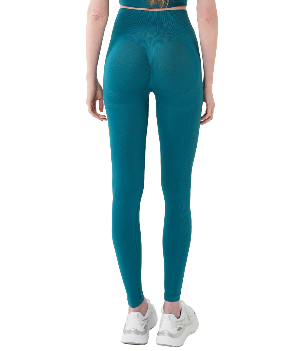 MuscleCloth Nova Seamless Desenli Push-Up Tayt Cool Blue