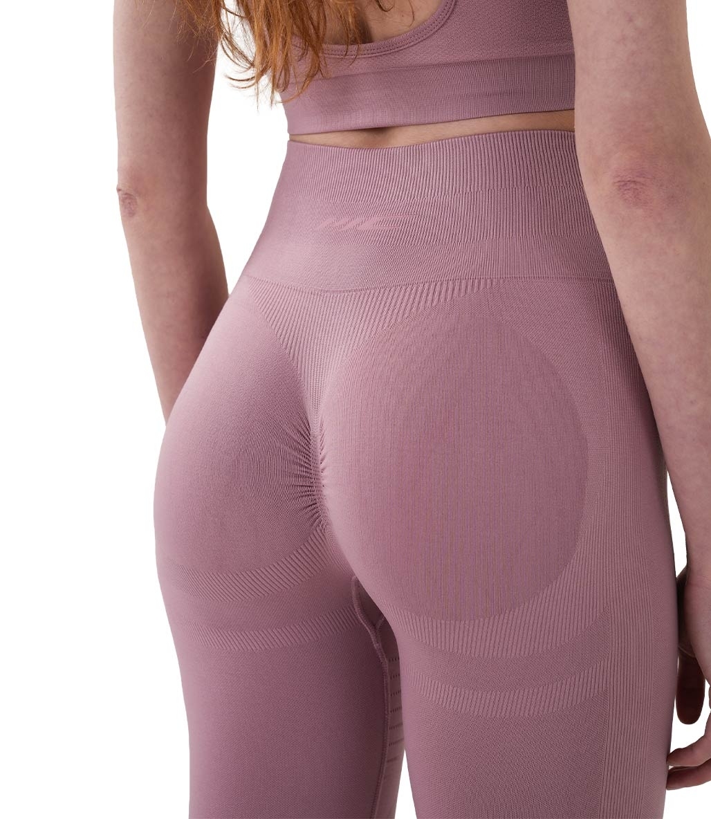 MuscleCloth Nova Seamless Desenli Push-Up Tayt Pembe