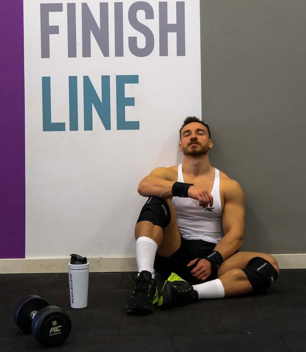 MuscleCloth Pro Knee Wraps Diz Bandajı 2'Li Paket - Cırt Bantlı Siyah