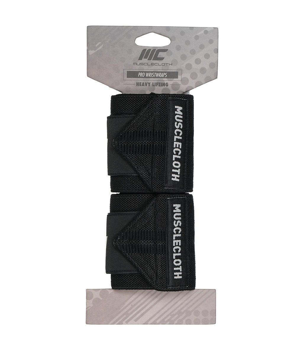 MuscleCloth Pro Wrist Wraps 2'li Paket Siyah