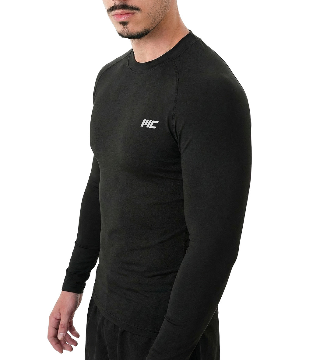 MuscleCloth Tech Uzun Kollu T-Shirt Siyah