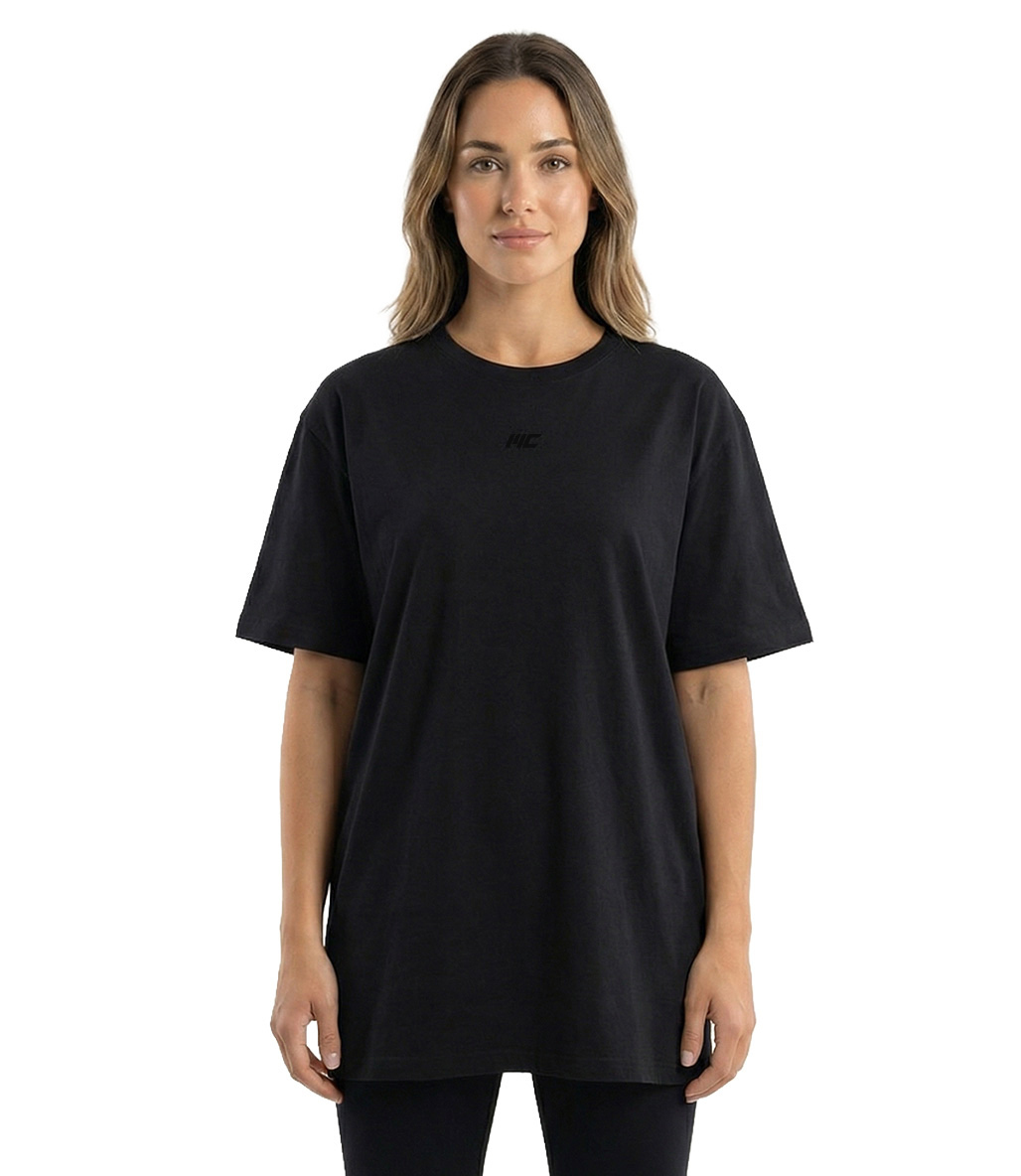 MuscleCloth Training Kadın Oversize T-Shirt Siyah