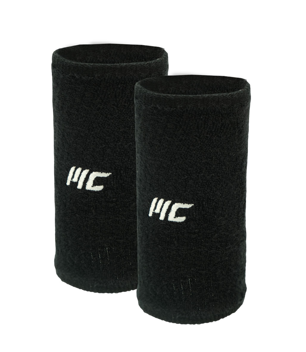 MuscleCloth Training Uzun Havlu Bileklik 2'li Paket Siyah