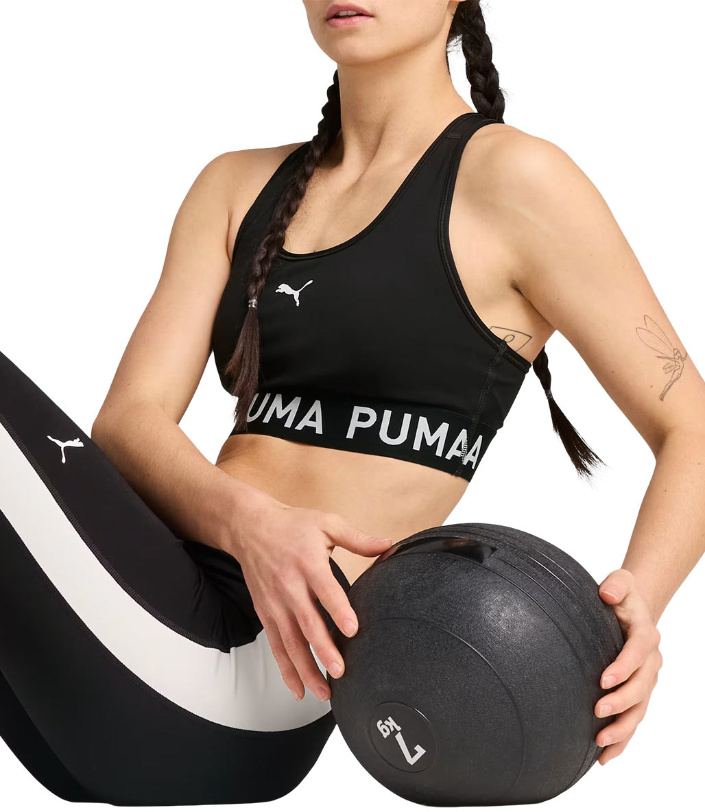 Puma 4Keeps Elastic Bra Sporcu Sütyeni Siyah