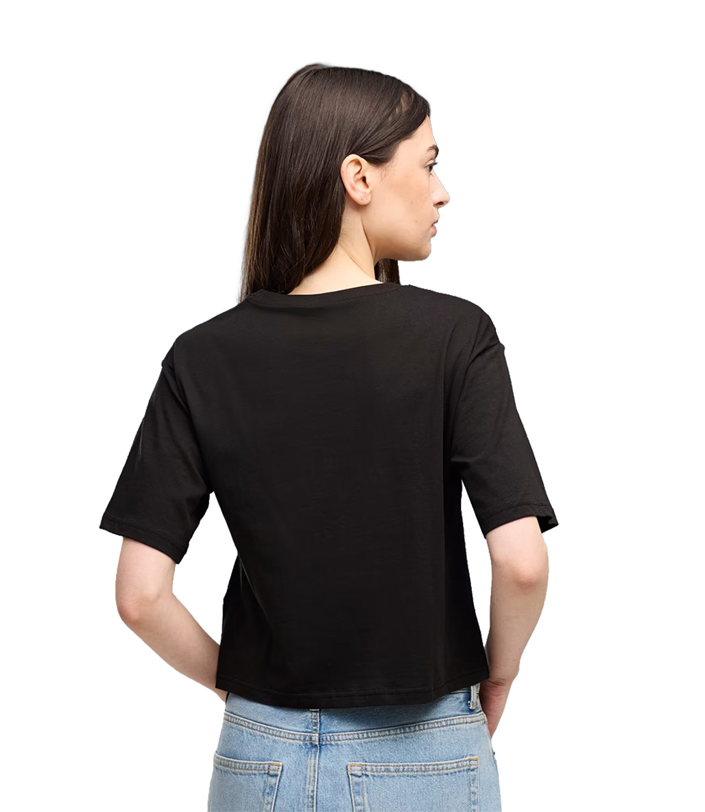 Puma Ess Cropped No.1 Logo Kadın Kısa Kollu T-Shirt Siyah