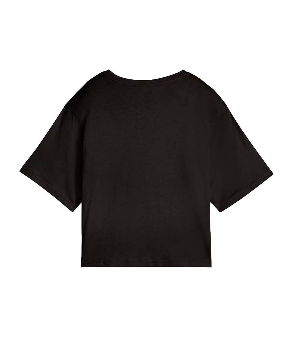 Puma Ess Cropped No.1 Logo Kadın Kısa Kollu T-Shirt Siyah