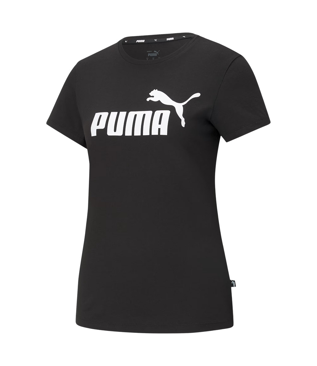 Puma Essentials Logo Kadın Kısa Kollu T-Shirt Siyah