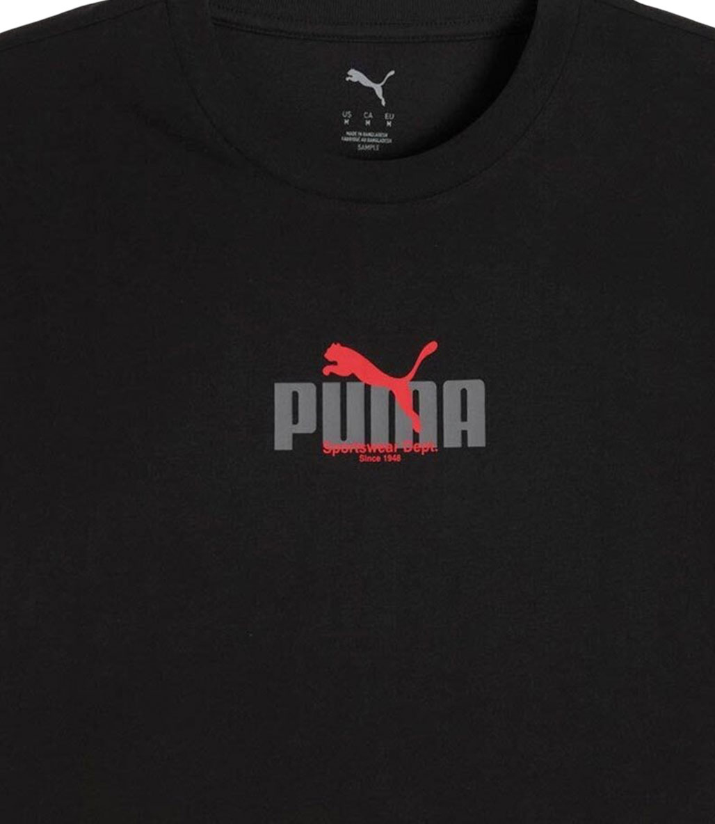 Puma Graphic Kısa Kollu T-Shirt Siyah