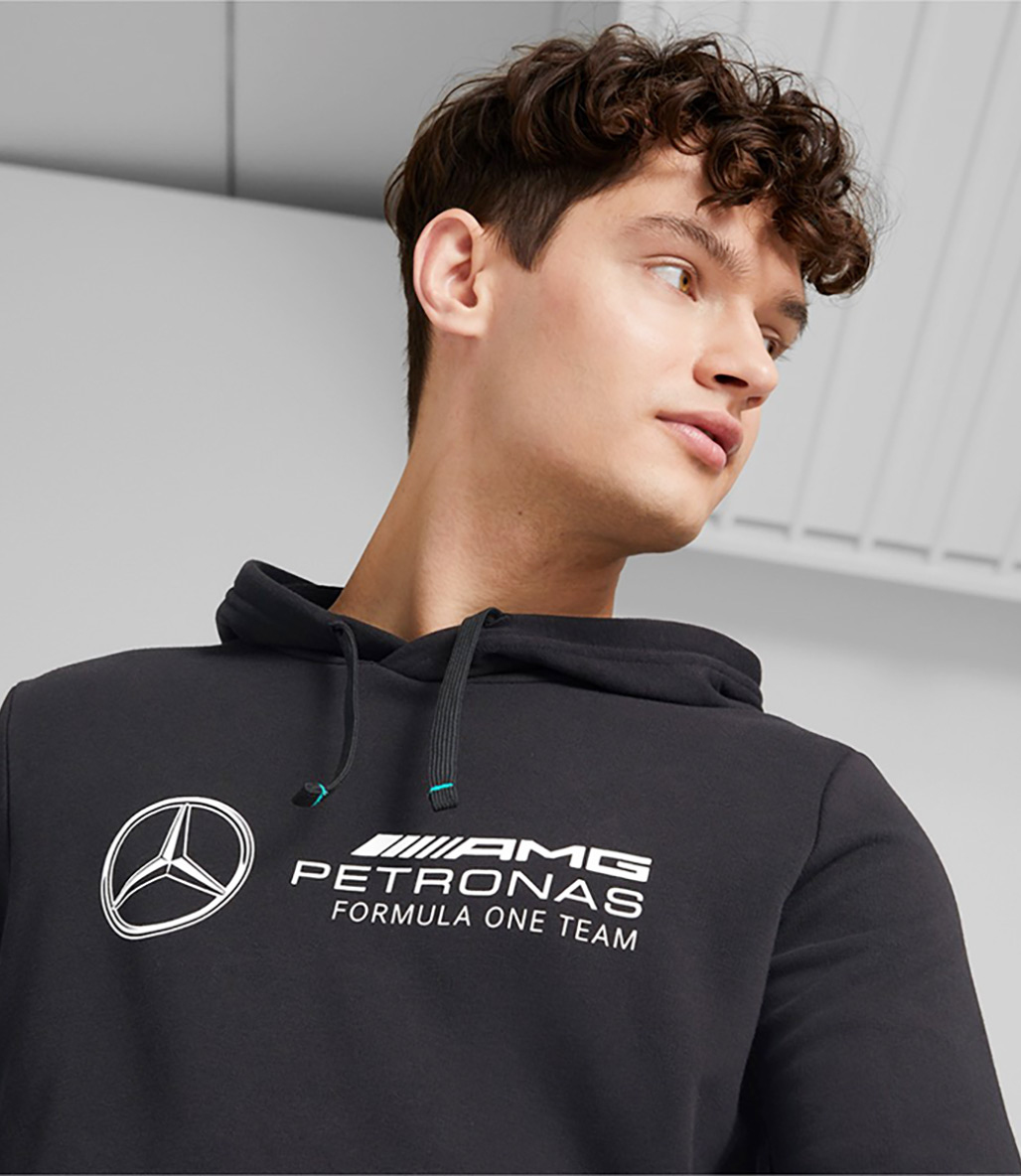 Puma Mercedes AMG Petronas Ess Kapüşonlu Sweatshirt Siyah