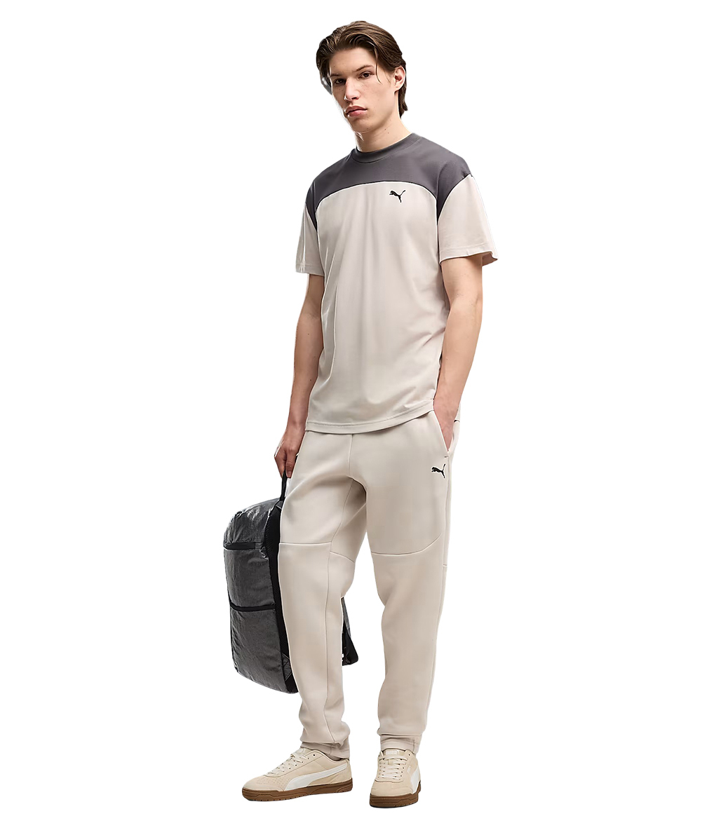 Puma Pumatech Essentials Kısa Kollu T-Shirt Bej Gri