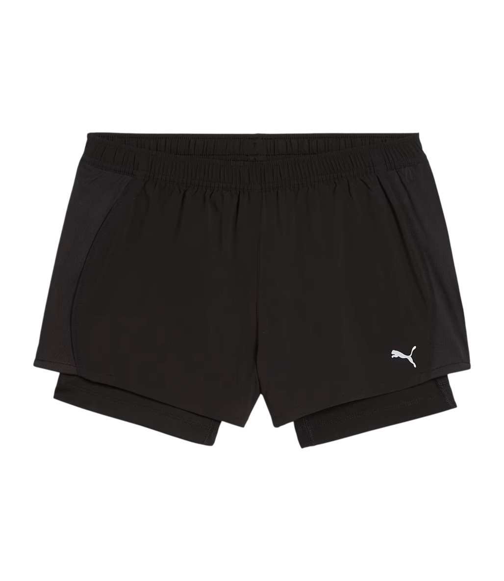 Puma Run Velocity 2 in 1 Kadın 3" Şort Siyah