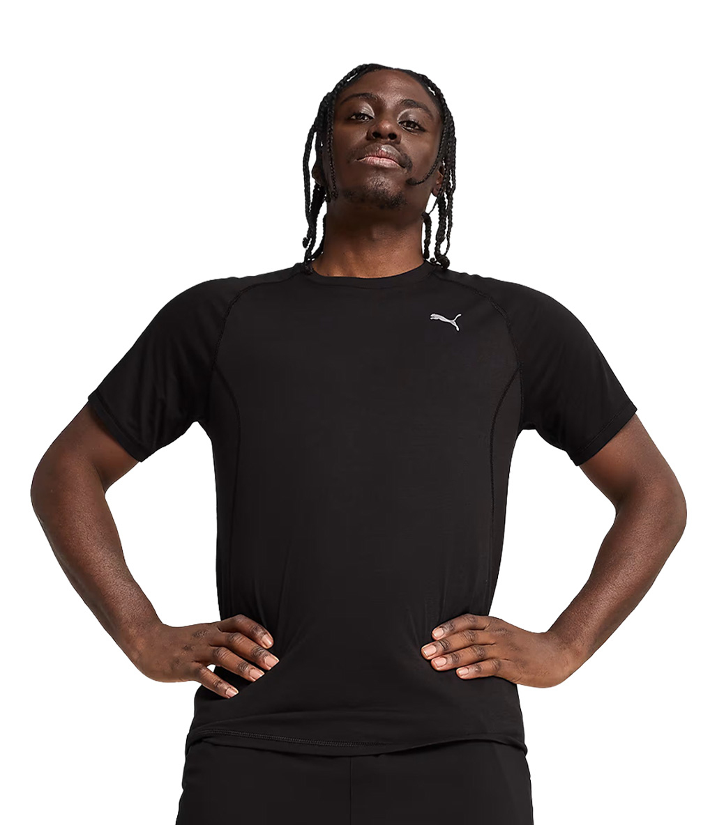 Puma Run Velocity Tri-Blend Kısa Kollu T-Shirt Siyah