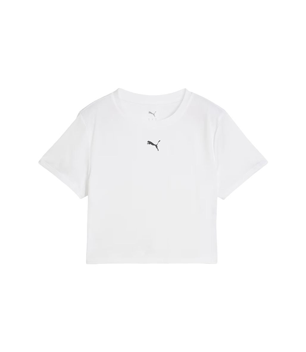 Puma Train All Day Essentials Baby Crop Kadın T-Shirt Beyaz