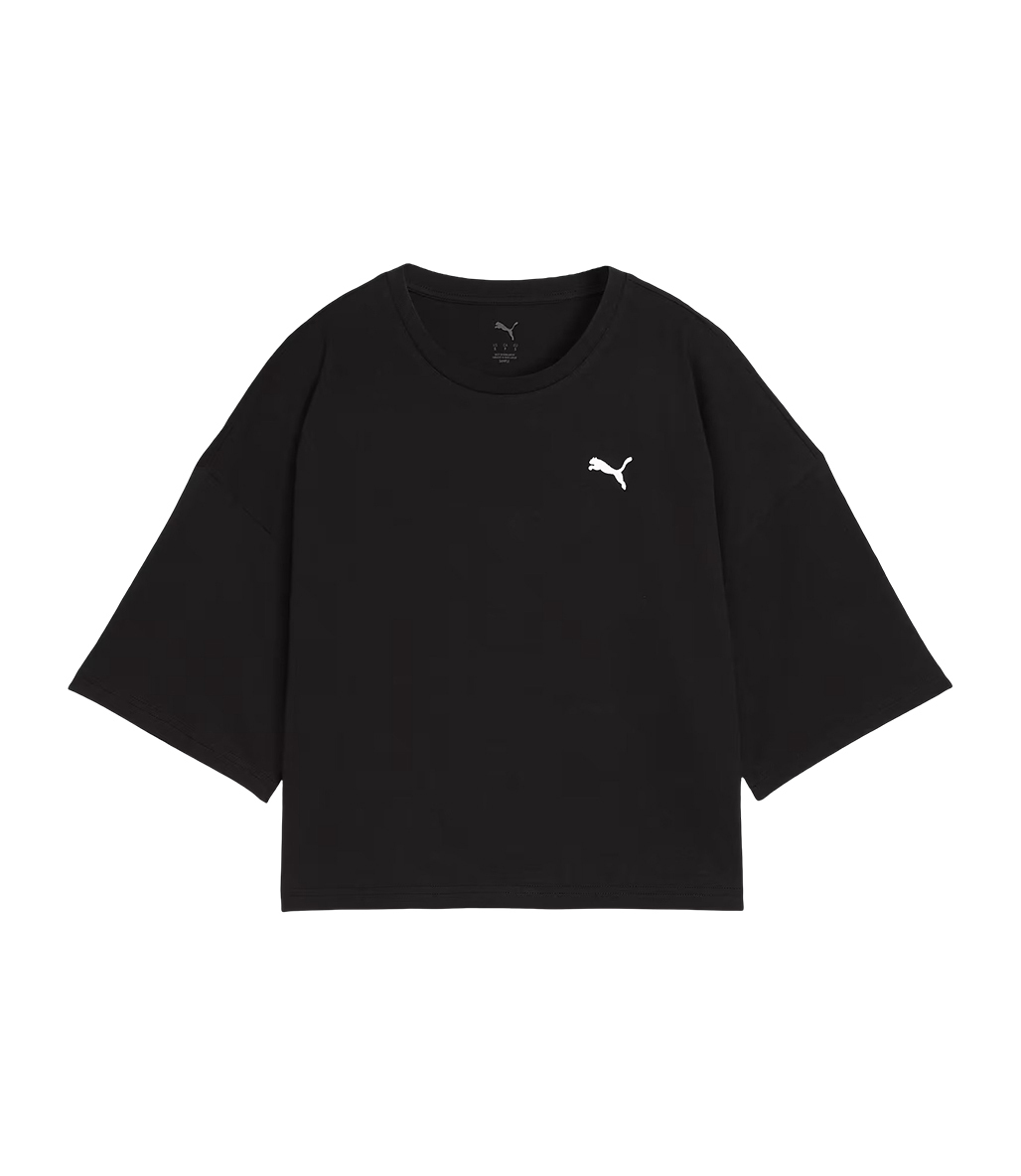 Puma Wardrobe Ess Oversized Kadın Kısa Kollu T-Shirt Siyah