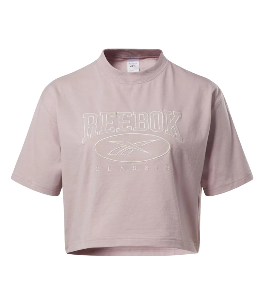 Reebok Classic Archive Essentials Big Logo Kadın Kısa Kollu Crop T-Shirt Pembe