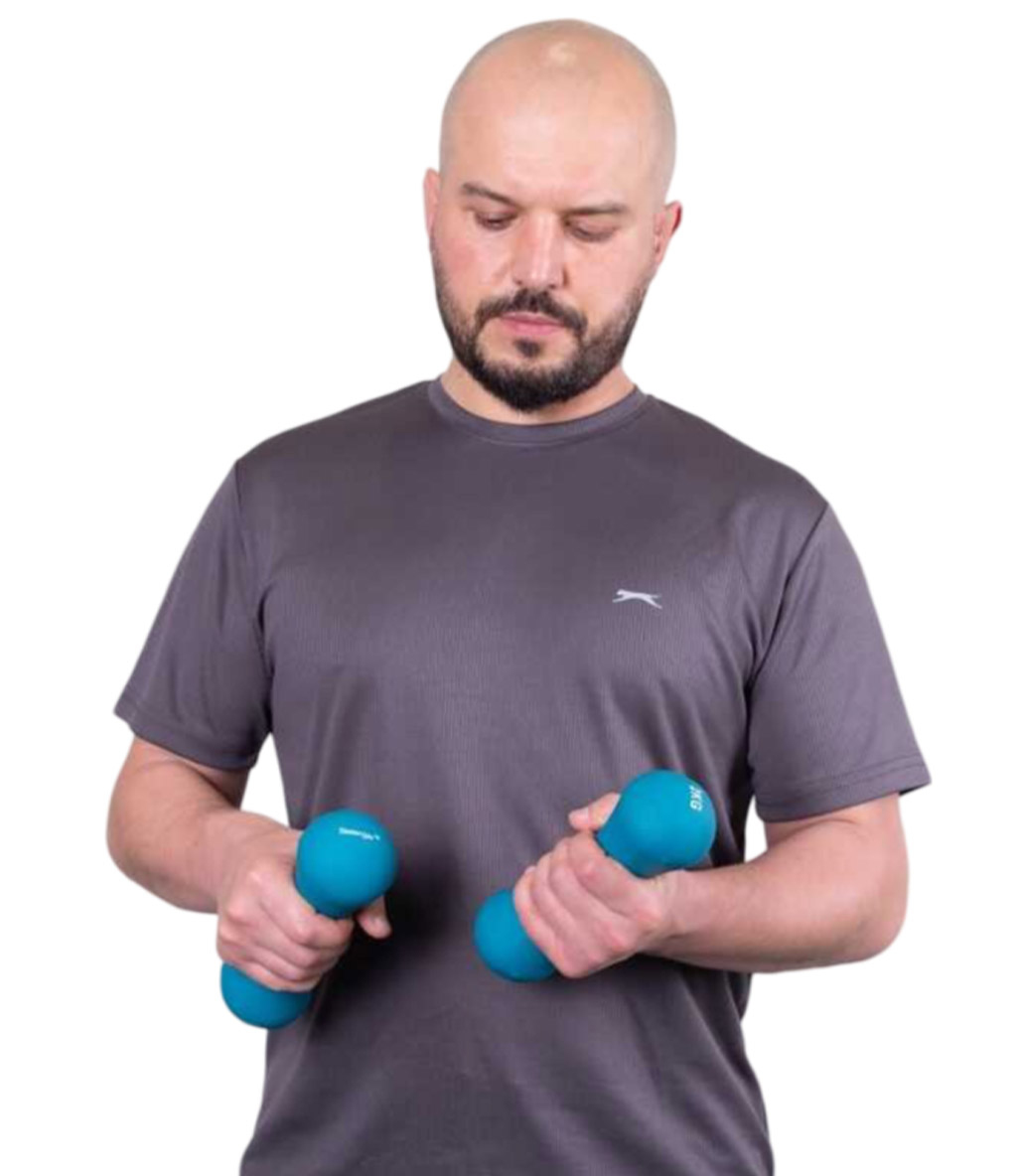 Slazenger Neopren Dambıl 2 Kg + 2 Kg Mavi