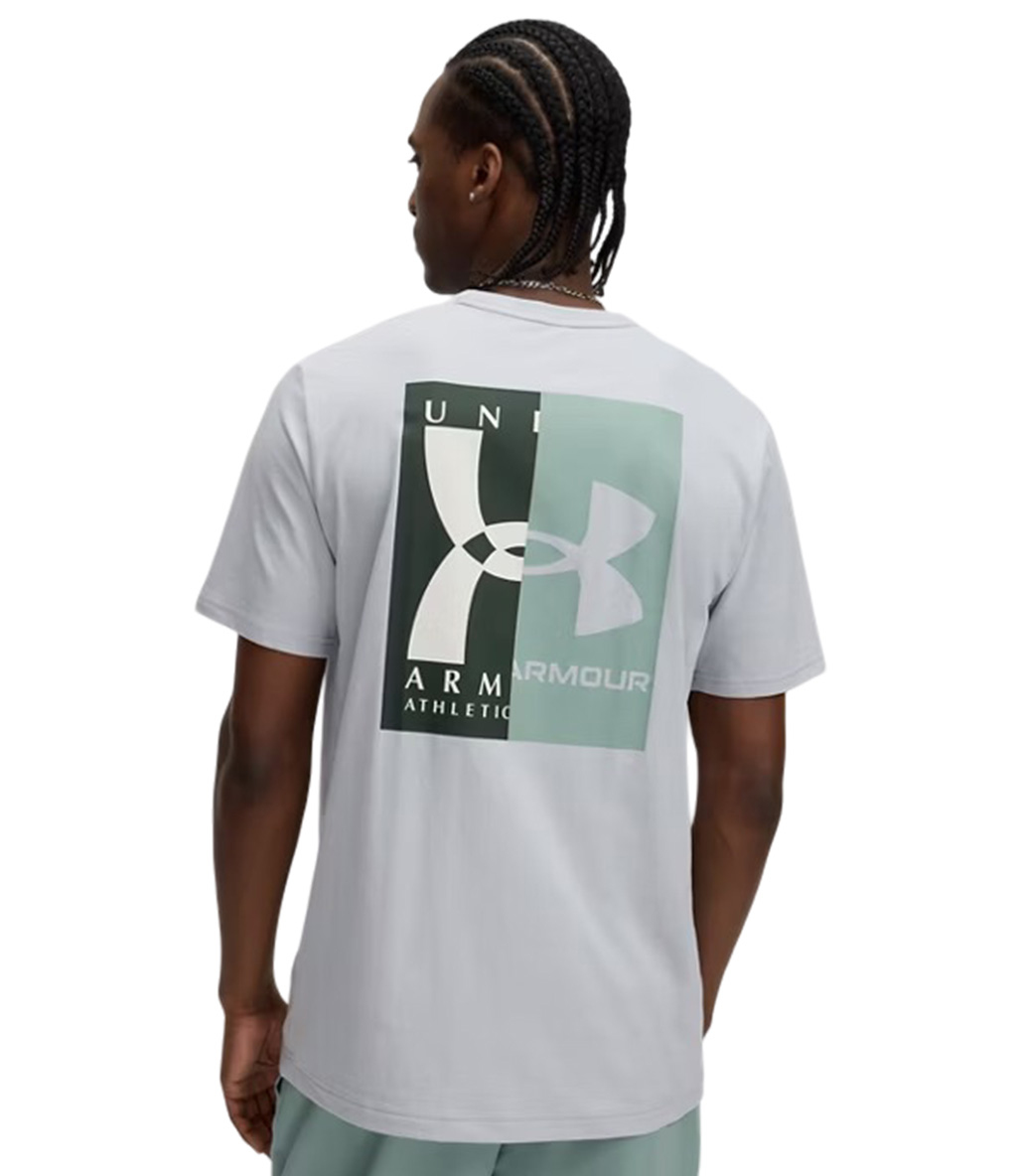 Under Armour 60/40S Evol Logo Kısa Kollu T-Shirt Gri