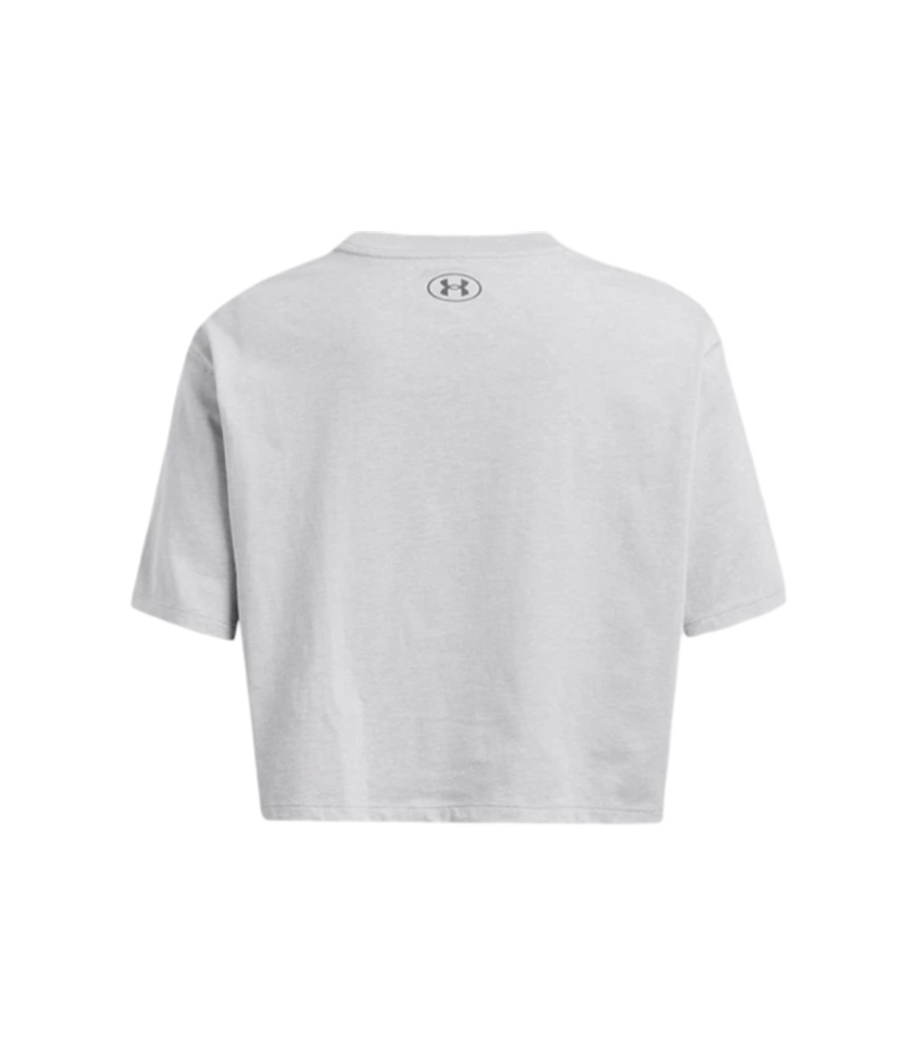 Under Armour Boxy Crop Branded Kadın Kısa Kollu T-Shirt Gri