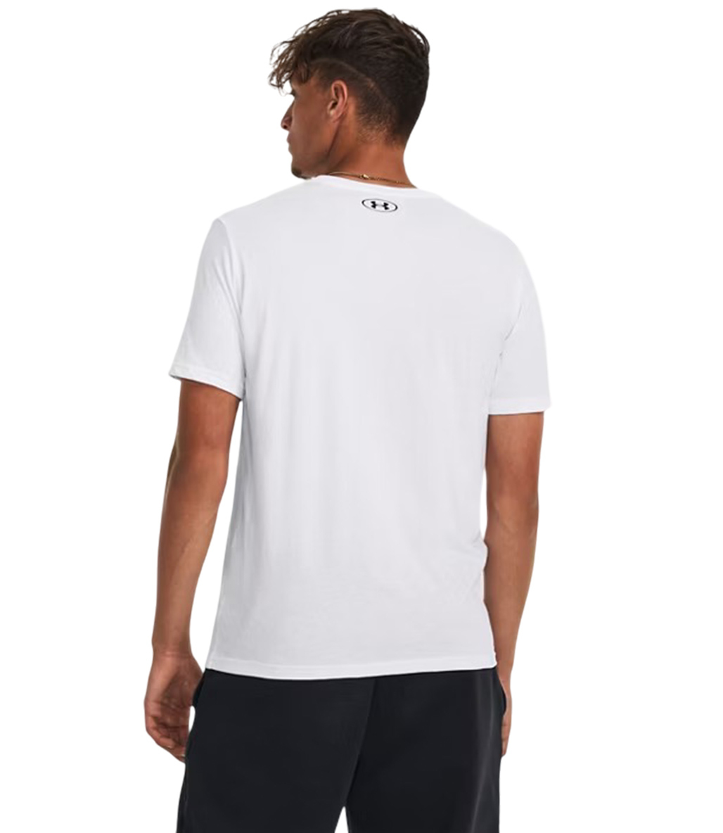Under Armour Camo Chest Stripe T-Shirt Beyaz Siyah