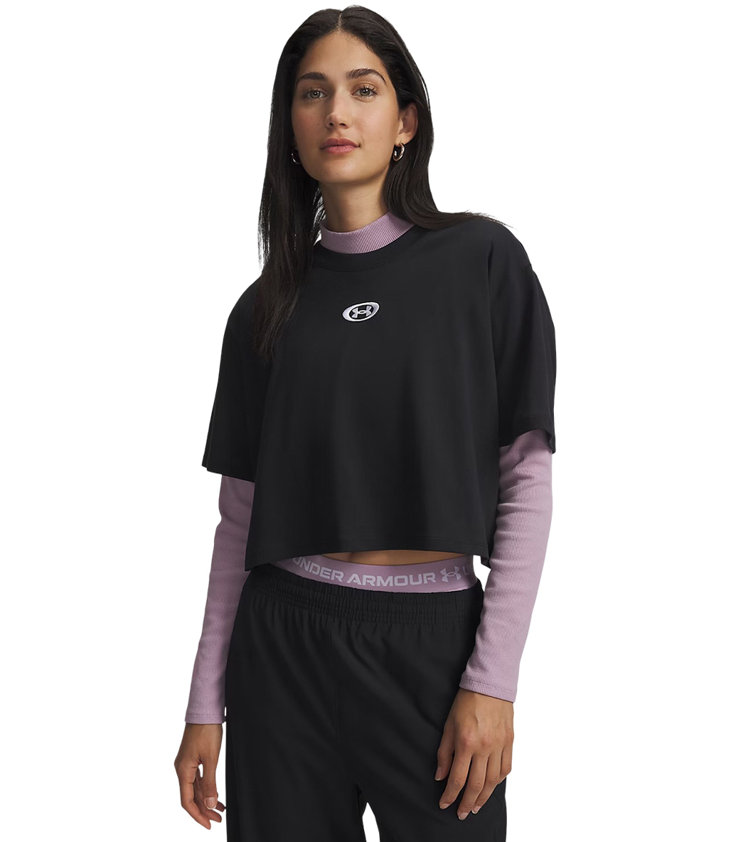 Under Armour Center Lightweight Kadın Kısa Kollu T-Shirt Siyah