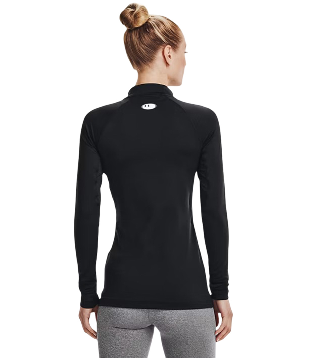 Under Armour ColdGear Authentics Mockneck Kadın T-Shirt Siyah