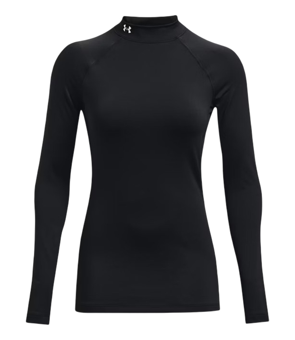 Under Armour ColdGear Authentics Mockneck Kadın T-Shirt Siyah