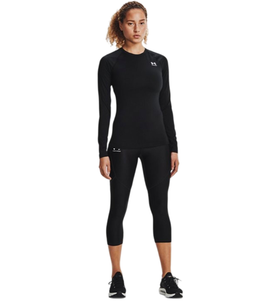 Under Armour HeatGear Compression Kadın Uzun Kollu T-Shirt Siyah